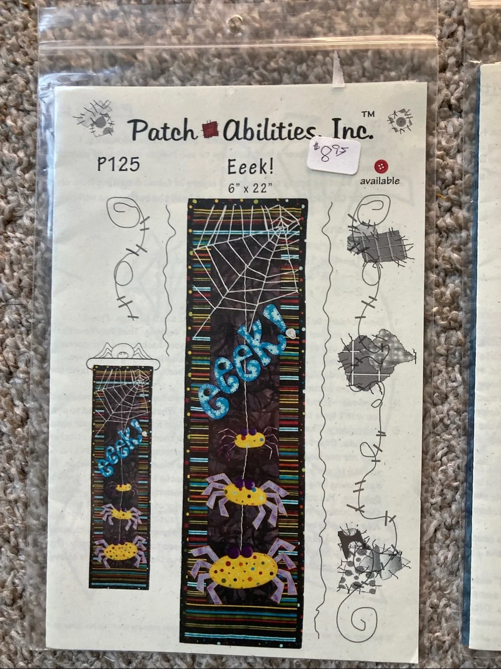 Bundle of 6 Patch Abilities Vintage Halloween quilt patterns door hangers NIP